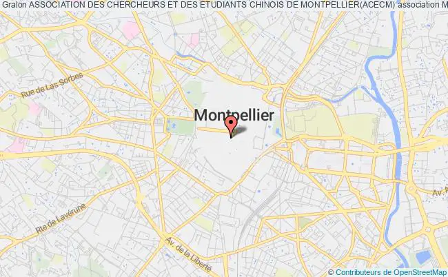 plan association Association Des Chercheurs Et Des Etudiants Chinois De Montpellier(acecm) Montpellier