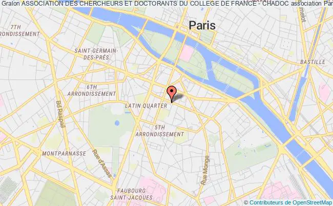 plan association Association Des Chercheurs Et Doctorants Du College De France - Chadoc Paris