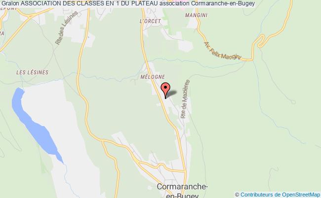 plan association Association Des Classes En 1 Du Plateau Cormaranche-en-Bugey