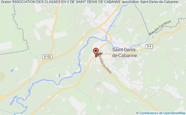 plan association Association Des Classes En 2 De Saint Denis De Cabanne Saint-Denis-de-Cabanne