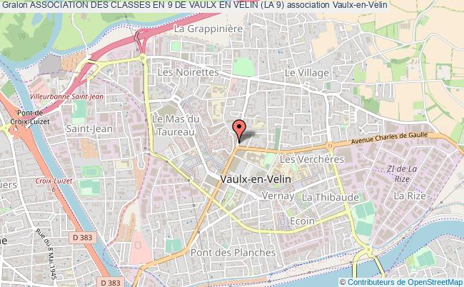 plan association Association Des Classes En 9 De Vaulx En Velin (la 9) Vaulx-en-Velin