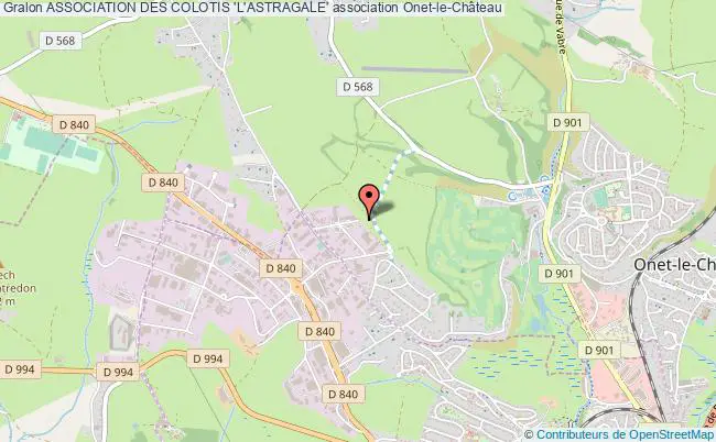plan association Association Des Colotis 'l'astragale' Onet-le-Château