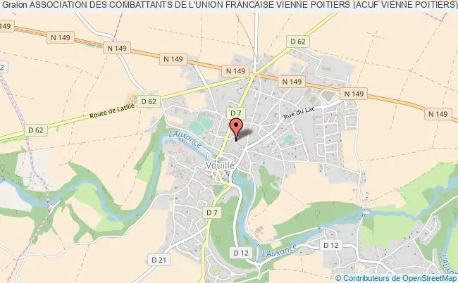 plan association Association Des Combattants De L'union Francaise Vienne Poitiers (acuf Vienne Poitiers) Vouillé