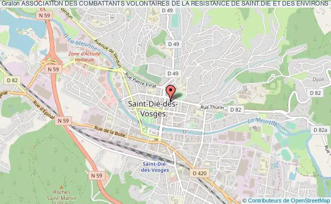 plan association Association Des Combattants Volontaires De La Resistance De Saint.die Et Des Environs Saint-Dié-des-Vosges