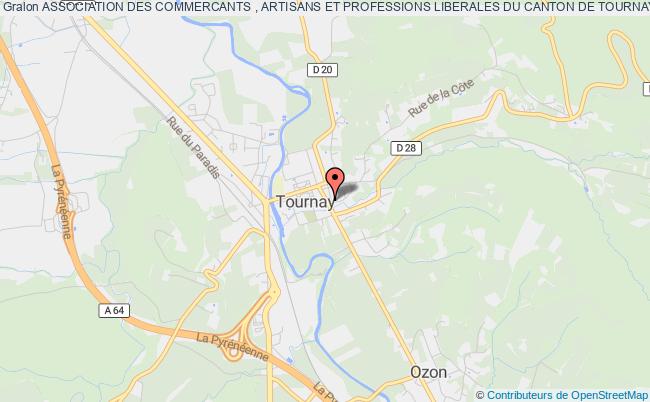 plan association Association Des Commercants , Artisans Et Professions Liberales Du Canton De Tournay Tournay