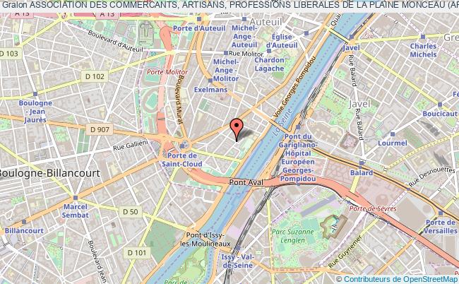 plan association Association Des Commercants, Artisans, Professions Liberales De La Plaine Monceau (apm) Paris