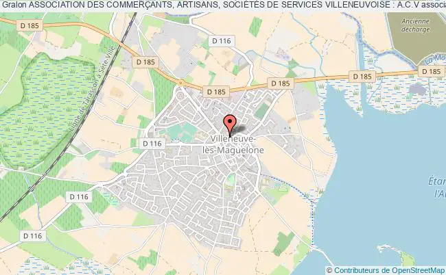 plan association Association Des CommerÇants, Artisans, SociÉtÉs De Services Villeneuvoise : A.c.v Villeneuve-lès-Maguelone