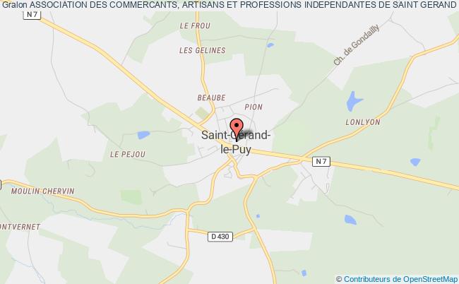 plan association Association Des Commercants, Artisans Et Professions Independantes De Saint Gerand Le Puy Acapi Saint-Gérand-le-Puy