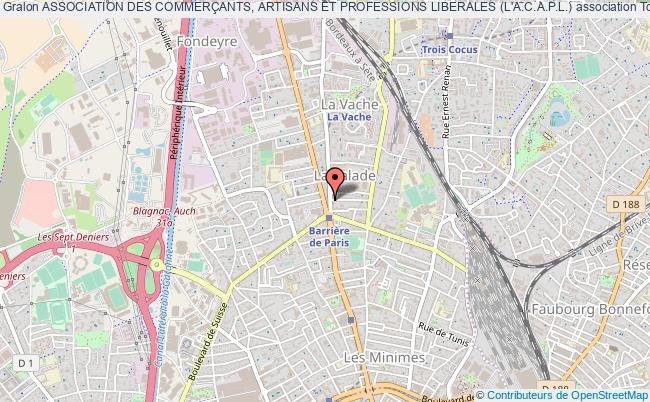 plan association Association Des CommerÇants, Artisans Et Professions Liberales (l'a.c.a.p.l.) Toulouse