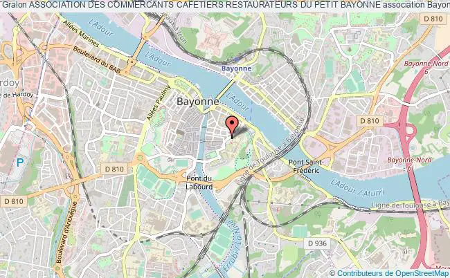 plan association Association Des Commercants Cafetiers Restaurateurs Du Petit Bayonne Bayonne