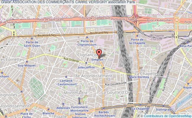 plan association Association Des CommerÇants Carre Versigny Paris