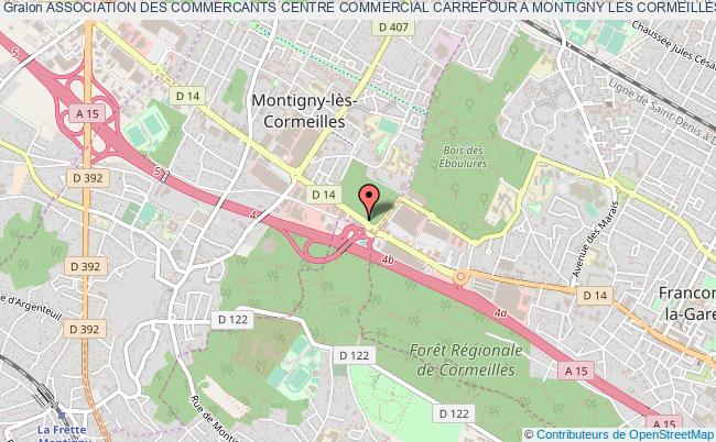 plan association Association Des Commercants Centre Commercial Carrefour A Montigny Les Cormeilles Montigny-lès-Cormeilles