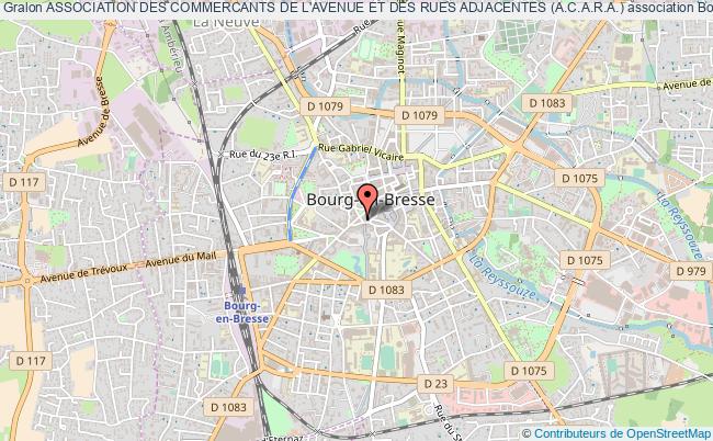 plan association Association Des Commercants De L'avenue Et Des Rues Adjacentes (a.c.a.r.a.) Bourg-en-Bresse