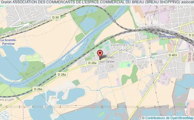 plan association Association Des Commercants De L'espace Commercial Du Breau (breau Shopping) Varennes-sur-Seine