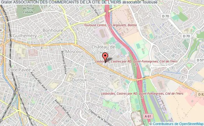 plan association Association Des Commercants De La Cite De L'hers Toulouse