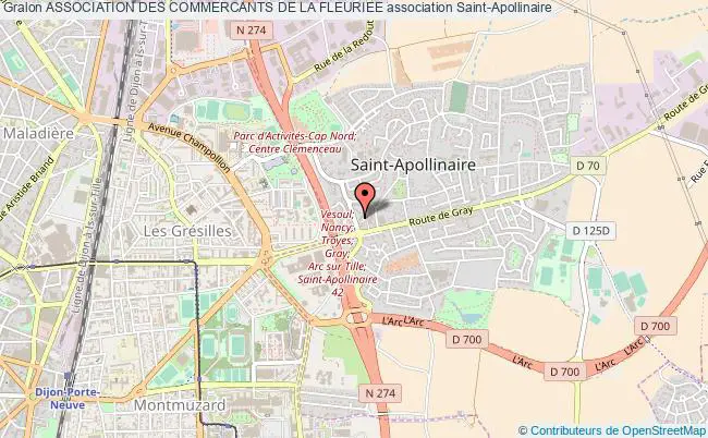 plan association Association Des Commercants De La Fleuriee Saint-Apollinaire