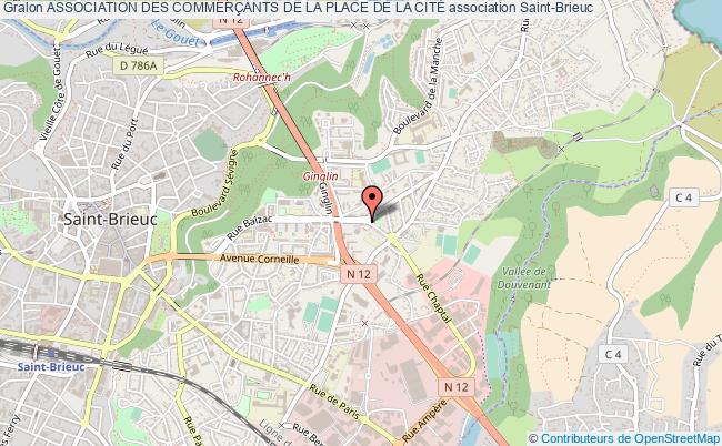 plan association Association Des CommerÇants De La Place De La CitÉ Saint-Brieuc