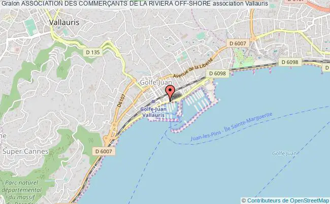 plan association Association Des CommerÇants De La Riviera Off-shore Vallauris golfe juan