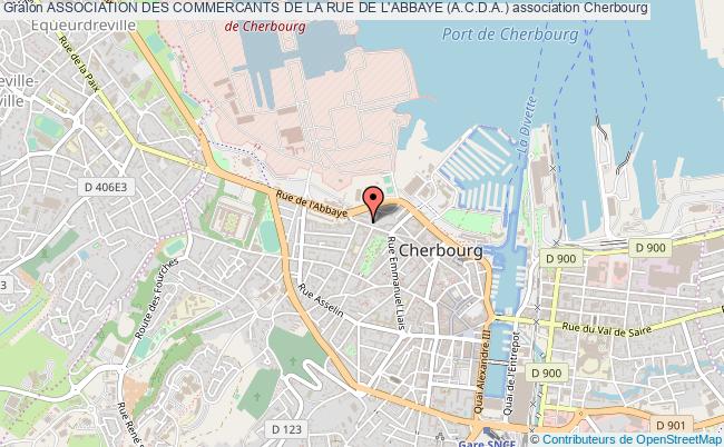 plan association Association Des Commercants De La Rue De L'abbaye (a.c.d.a.) Cherbourg-Octeville