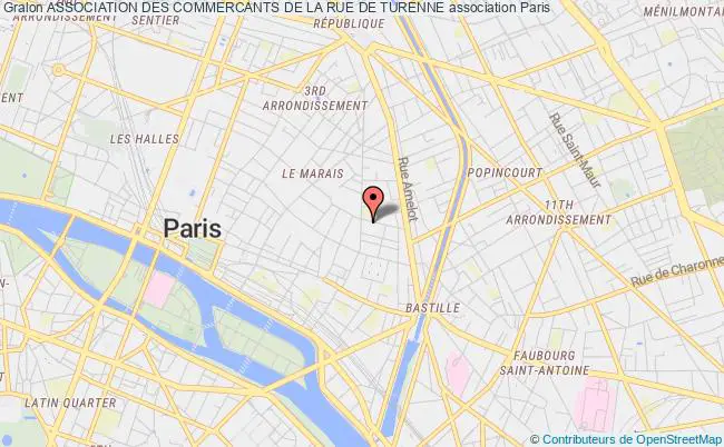 plan association Association Des Commercants De La Rue De Turenne PARIS