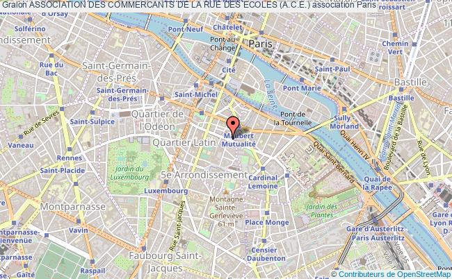 plan association Association Des Commercants De La Rue Des Ecoles (a.c.e.) Paris 5e