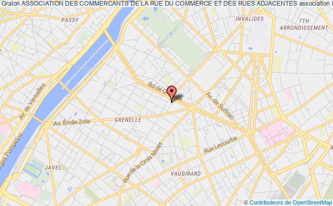 plan association Association Des Commercants De La Rue Du Commerce Et Des Rues Adjacentes Paris