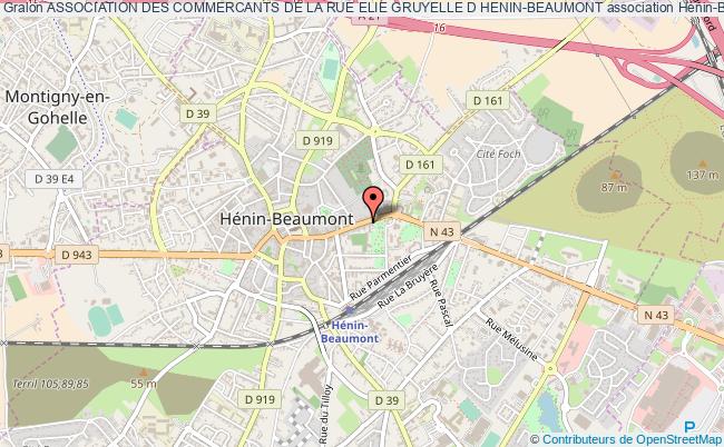 plan association Association Des Commercants De La Rue Elie Gruyelle D Henin-beaumont Hénin-Beaumont