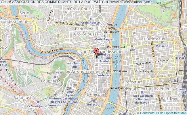 plan association Association Des Commercants De La Rue Paul Chenavard Lyon 1