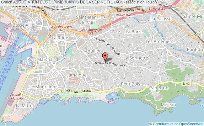 plan association Association Des Commercants De La Serinette (acs) Toulon