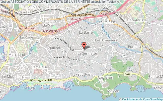 plan association Association Des Commercants De La Serinette Toulon