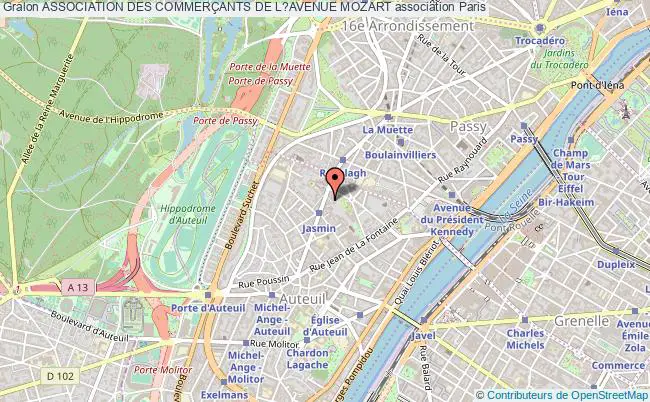 plan association Association Des CommerÇants De L?avenue Mozart Paris
