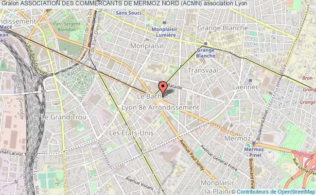 plan association Association Des Commercants De Mermoz Nord (acmn) Lyon 8e Arrondissement