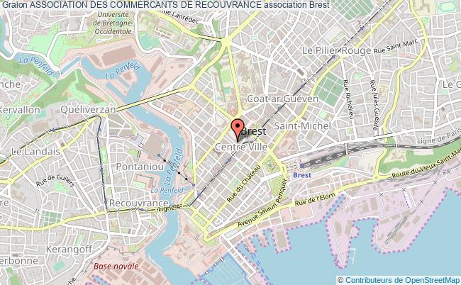 plan association Association Des Commercants De Recouvrance Brest