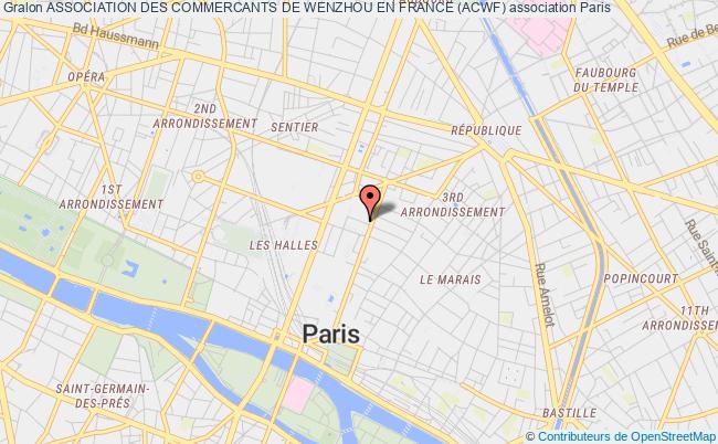 plan association Association Des Commercants De Wenzhou En France (acwf) Paris