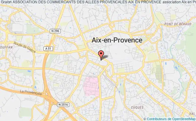 plan association Association Des Commercants Des Allees Provencales Aix En Provence Aix-en-Provence
