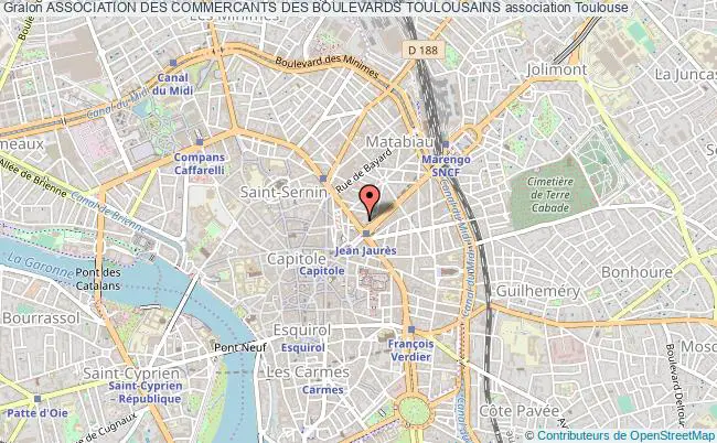 plan association Association Des Commercants Des Boulevards Toulousains Toulouse