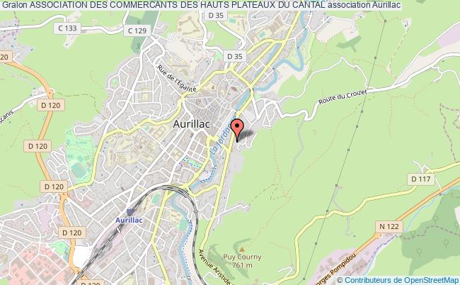plan association Association Des Commercants Des Hauts Plateaux Du Cantal Aurillac