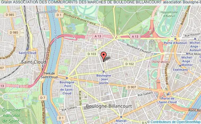 plan association Association Des Commercants Des Marches De Boulogne Billancourt Boulogne-Billancourt