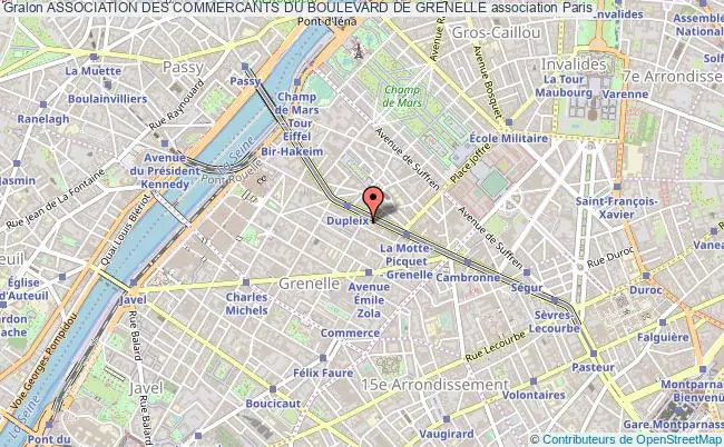 plan association Association Des Commercants Du Boulevard De Grenelle Paris