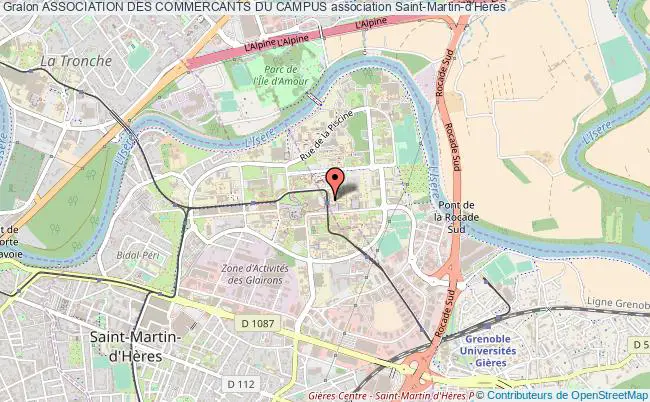 plan association Association Des Commercants Du Campus Saint-Martin-d'Hères