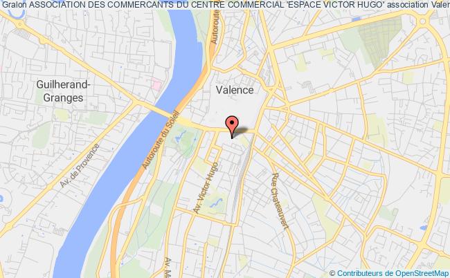 plan association Association Des Commercants Du Centre Commercial 'espace Victor Hugo' Valence
