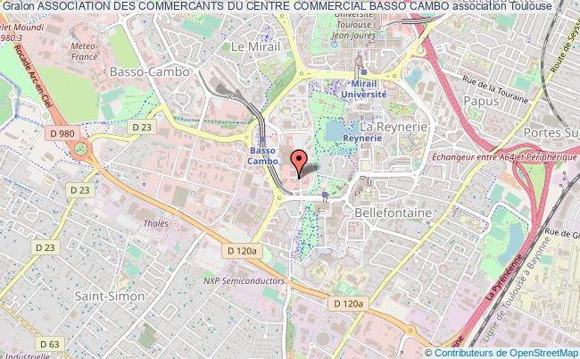 plan association Association Des Commercants Du Centre Commercial Basso Cambo Toulouse
