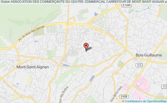 plan association Association Des CommerÇants Du Centre Commercial Carrefour De Mont-saint-aignan Mont-Saint-Aignan