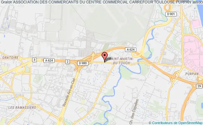plan association Association Des Commercants Du Centre Commercial Carrefour Toulouse Purpan Toulouse