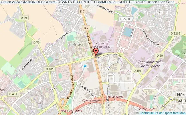 plan association Association Des Commercants Du Centre Commercial Cote De Nacre Caen