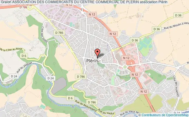 plan association Association Des Commercants Du Centre Commercial De Plerin Plérin
