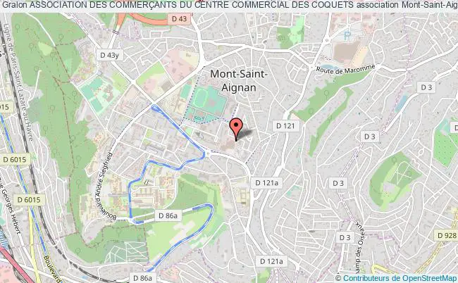 plan association Association Des CommerÇants Du Centre Commercial Des Coquets Mont-Saint-Aignan