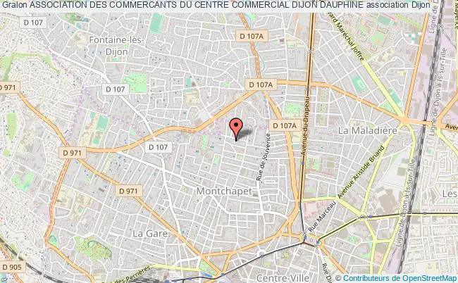 plan association Association Des Commercants Du Centre Commercial Dijon Dauphine Dijon