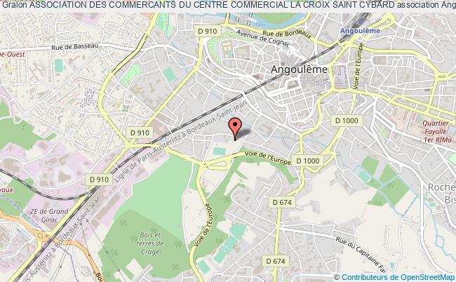 plan association Association Des Commercants Du Centre Commercial La Croix Saint Cybard Angoulême