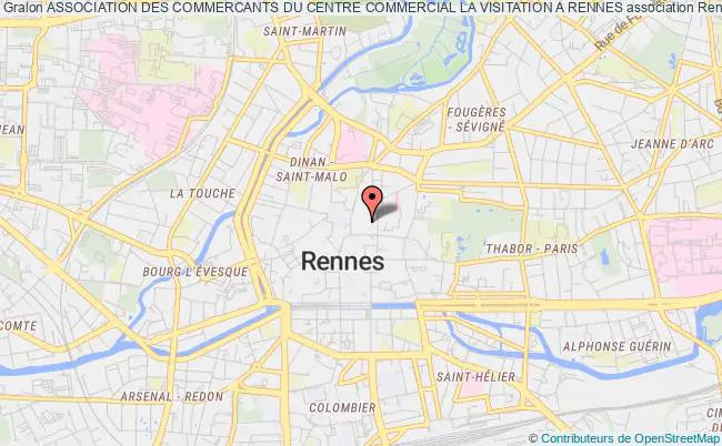 plan association Association Des Commercants Du Centre Commercial La Visitation A Rennes Rennes